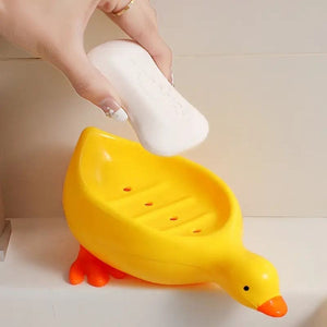 Little Duck Soap Holder, Cute Soap Drying Rack, Kitchen Bathroom Shelf Floor Type Soap Holder, Portable Countertop Soap Organizer, Soap Case for Shower Bathroom Kitchen