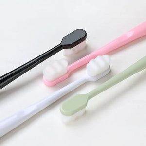Wave Nano Bristle Toothbrush, Ultra Fine Soft Toothbrush, Oral Hygiene Tools Brush, Manual Dental Oral Care Brush, Adult Teeth Cleaning Toothbrush, Million Nano Bristle Teeth Cleaning Tool, Soft Floss Toothbrush Bristles for Sensitive Gums