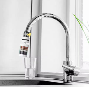 Water Purifier Tap, Water Filter Nozzle, Household Kitchen Home Carbon Faucet, Multi Layer Fine Faucet Filter, 6 Layer Faucet Filter, Universal Kitchen Faucet Water Tap Heads, Anti Spill Water Saving Water Filter for Kitchen Home Bathroom