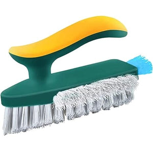 4 In 1 Crevice Cleaning Brush, Deep Cleaning Scraper, Multifunctional Household Cleaning Tools, Tile Grout Cleaner Brush with Squeegee, Multifunctional scrubbing Floor Brush for Cleaning Corner Window Sink Kitchen, V Shaped Cleaning Brush