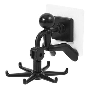 Little Man Claw Hook, Cabinet Wall Top Hook, 360° Rotatable Claw Hook, Dual Purpose Small Humanoid Hook, Traceless Shelf Sticky Hook, Kitchen Utensil Hanger Wall Hanger Hook, Multipurpose Self Adhesive Holder, Bathroom Kitchen Household Hanging Rack