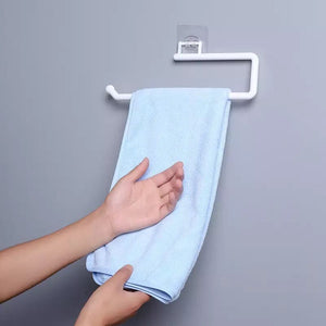 Cabinet Tissue Holder, Wall Mounted Towel Hanger Rack Bar, Cabinet Rag Storage Organizer, Wall Mounted Adjustable Towel Hanger for Kitchen Bathroom, Cabinet Paper Sucker Holder, Napkin Towel Rack Shelf Hook