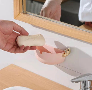 Antlers Shaped Soap Holder, Wall Mounted ABS Non-sticky Soap Holder, Simple Drain Soap Free Punch Storage Rack