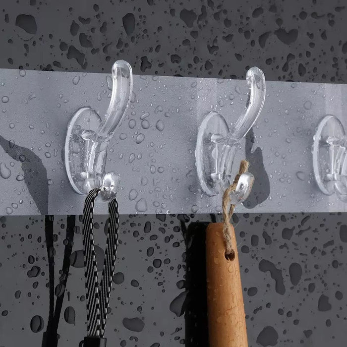 Amazing 3 To 6 Transparent Wall Hooks For Kitchen Bathroom Organizer, Strong Self Adhesive Door Wall Hanger, Towel Key Holder