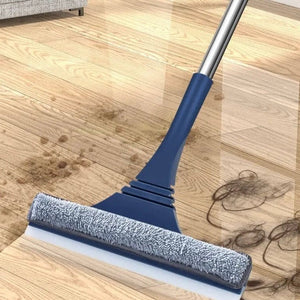 2 in 1 Window Mesh Screen Brush, Curtain Net Wipe Cleaner Brush, Telescopic Long Handle Dust Removal Brush, Household Cleaning Tool, Window Mop Squeegee Wiper, Window Cleaner Magic Broom Wiper
