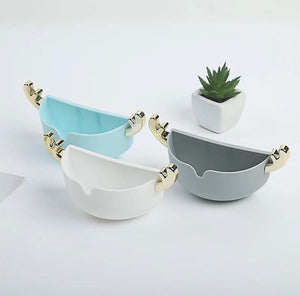 Antlers Shaped Soap Holder, Wall Mounted ABS Non-sticky Soap Holder, Simple Drain Soap Free Punch Storage Rack