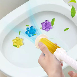 Frangrance Toilet Cleaner, Gel Deodorant Air Freshner, Aromatic Flower Needle Detergent Flower Toilet Bathroom Deodorant Cleaning