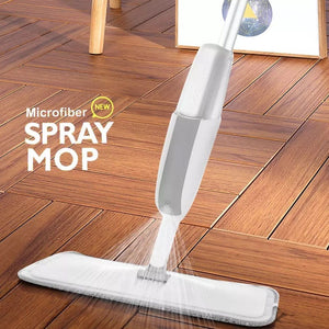 350ml Spray Mop Broom Set, Magic Mop Wooden Floor Flat Mop, Reusable Microfiber Pads Lazy Mop