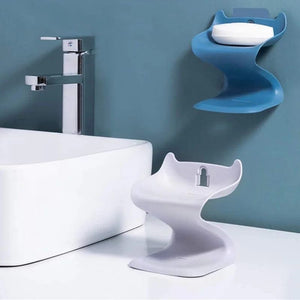Wave Soap Holder, Double Layer Soap Holder, Strong Sponge Soap Holder, Wall Mounted Soap Dish Rack
