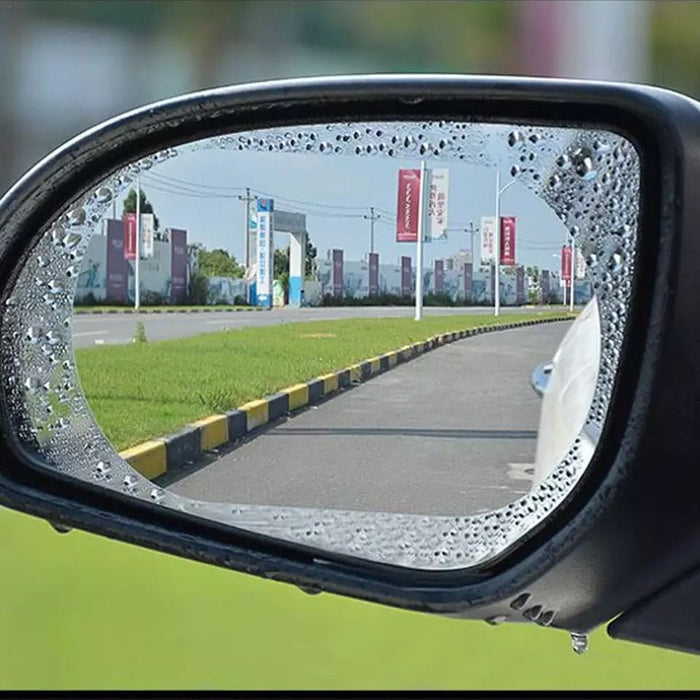 2 Pcs Rain Proof Side Mirror Glass, Anti Fog Film, Anti Water Mist Rainproof Film, Universal Soft Sticker Auto Accessories Film