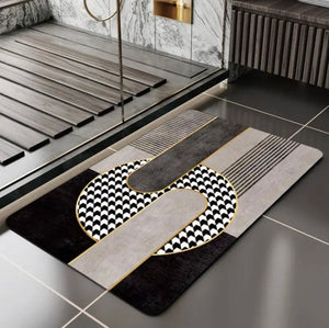 Nordic Floor Mat, Printed Floor Mats, Home Entrance Rugs Doormats, Household Anti-slip Floor Mat, Toilet And Bath Kitchen Floor Mats, Quick Drying Foot Mat, Washable Boho Floor Mats