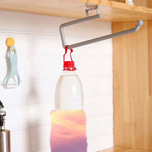 Cabinet Tissue Holder, Wall Mounted Towel Hanger Rack Bar, Cabinet Rag Storage Organizer, Wall Mounted Adjustable Towel Hanger for Kitchen Bathroom, Cabinet Paper Sucker Holder, Napkin Towel Rack Shelf Hook