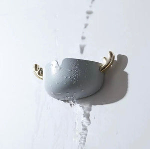 Antlers Shaped Soap Holder, Wall Mounted ABS Non-sticky Soap Holder, Simple Drain Soap Free Punch Storage Rack