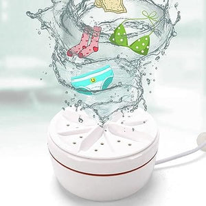 2 in 1 Ultrasonic Turbo Washing Machine, Portable Travel Washer, Air Bubble And Rotating Mini Ultrasonic Washing Machine,  Portable Removes Dirt Washer, USB Cable Machine for Travel