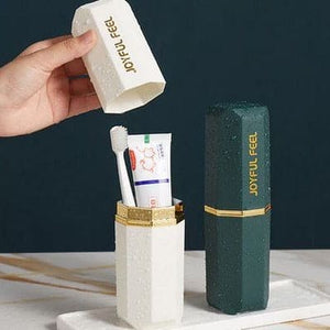 Joyful Toothbrush Holder, Outdoor Travel Camping Toothbrush Case, Durable Toothbrush Toothpaste Storage Holder, Detachable Toothbrush Mug, Bathroom Accessories Toothpaste Box
